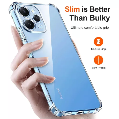 Techsuit - Shockproof Átlátszó Ütésálló Szilikon tok - Xiaomi Redmi 12 4G / 12 5G - Átlátszó