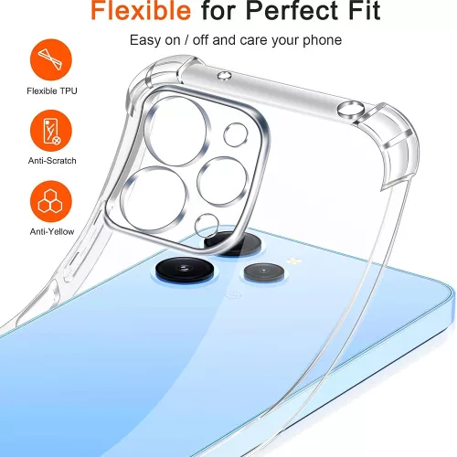 Techsuit - Shockproof Átlátszó Ütésálló Szilikon tok - Xiaomi Redmi 12 4G / 12 5G - Átlátszó
