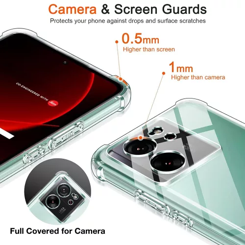 Techsuit - Shockproof Átlátszó Ütésálló Szilikon tok - Xiaomi 13T / 13T Pro - Átlátszó