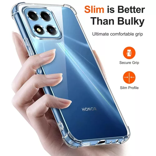 Techsuit - Shockproof Átlátszó Ütésálló Szilikon tok - Honor X6 / X8 5G / 70 Lite - Átlátszó