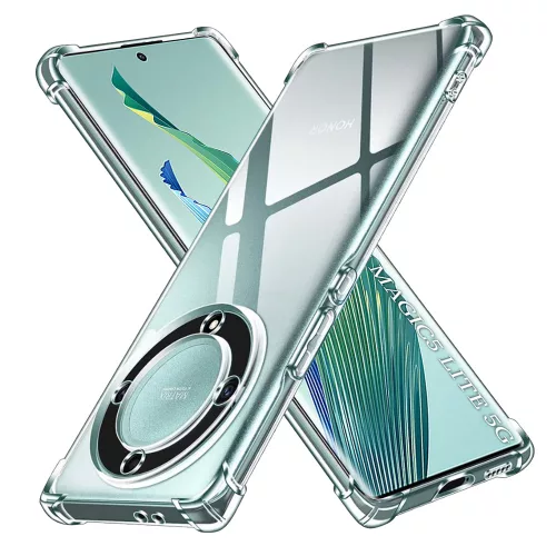 Techsuit - Shockproof Átlátszó Ütésálló Szilikon tok - Honor Magic5 Lite - Átlátszó
