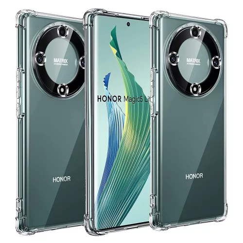 Techsuit - Shockproof Átlátszó Ütésálló Szilikon tok - Honor Magic5 Lite - Átlátszó