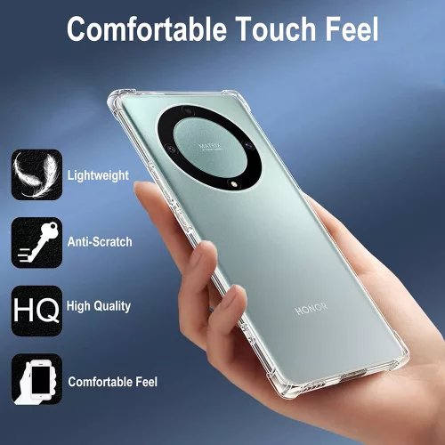 Techsuit - Shockproof Átlátszó Ütésálló Szilikon tok - Honor Magic5 Lite - Átlátszó