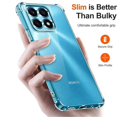 Techsuit - Shockproof Átlátszó Ütésálló Szilikon tok - Honor X8a - Átlátszó