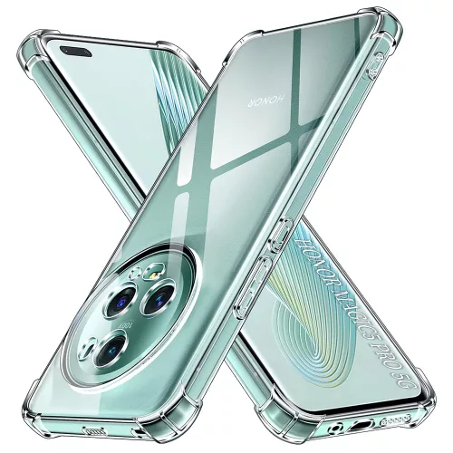 Techsuit - Shockproof Átlátszó Ütésálló Szilikon tok - Honor Magic5 Pro - Átlátszó