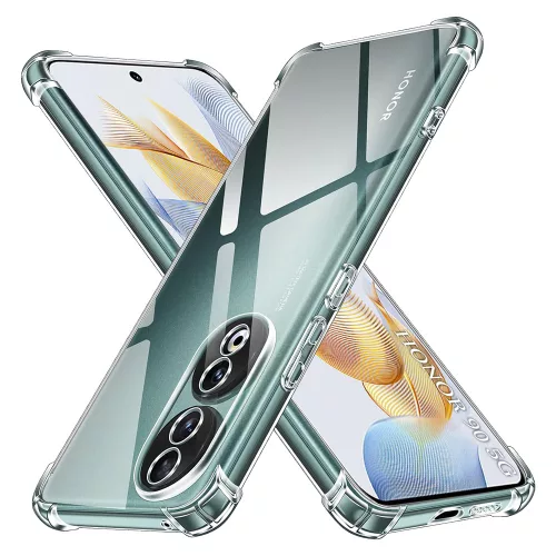 Techsuit - Shockproof Átlátszó Ütésálló Szilikon tok - Honor 90 - Átlátszó