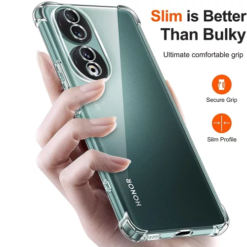 Techsuit - Shockproof Átlátszó Ütésálló Szilikon tok - Honor 90 - Átlátszó