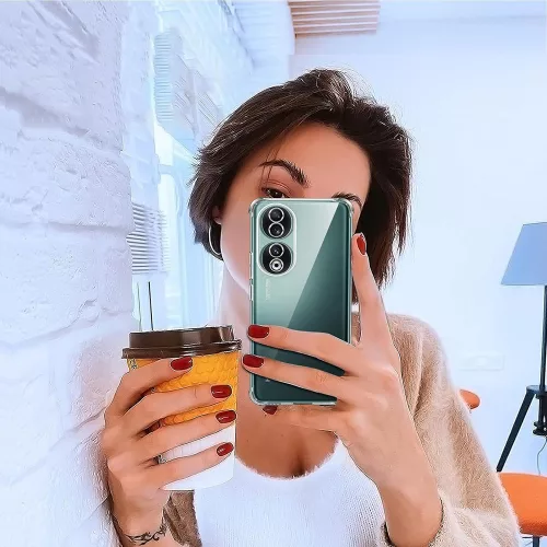 Techsuit - Shockproof Átlátszó Ütésálló Szilikon tok - Honor 90 - Átlátszó