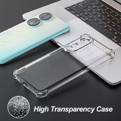 Techsuit - Shockproof Átlátszó Ütésálló Szilikon tok - Honor 90 Pro - Átlátszó
