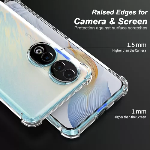 Techsuit - Shockproof Átlátszó Ütésálló Szilikon tok - Honor 90 Pro - Átlátszó