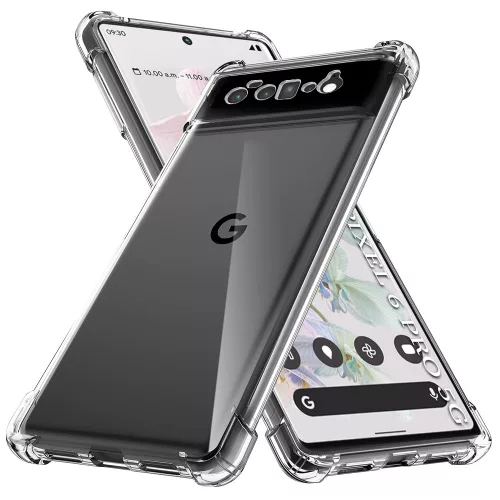 Techsuit - Shockproof Átlátszó Ütésálló Szilikon tok - Google Pixel 6 Pro - Átlátszó