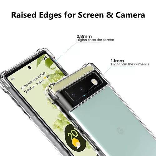 Techsuit - Shockproof Átlátszó Ütésálló Szilikon tok - Google Pixel 6 Pro - Átlátszó