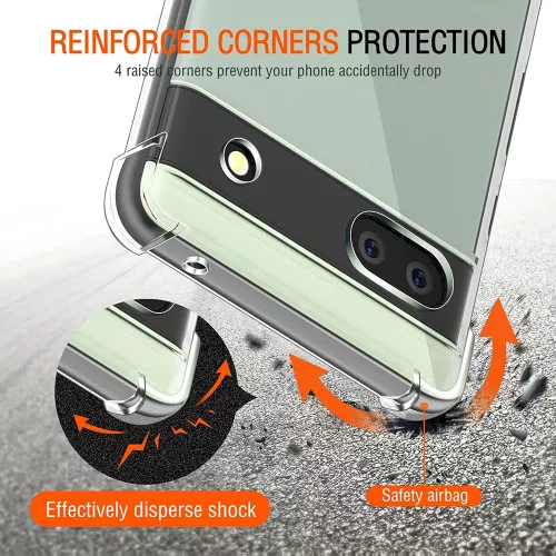 Techsuit - Shockproof Átlátszó Ütésálló Szilikon tok - Google Pixel 6a - Átlátszó