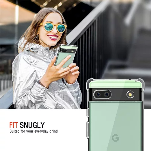 Techsuit - Shockproof Átlátszó Ütésálló Szilikon tok - Google Pixel 6a - Átlátszó