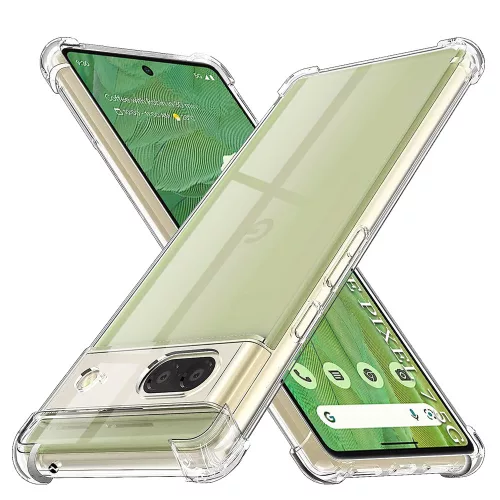 Techsuit - Shockproof Átlátszó Ütésálló Szilikon tok - Google Pixel 7 - Átlátszó