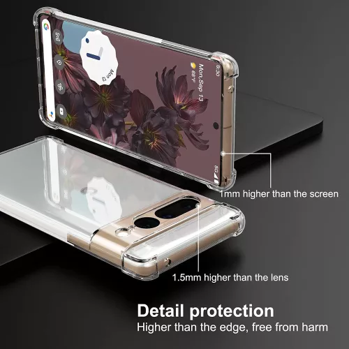 Techsuit - Shockproof Átlátszó Ütésálló Szilikon tok - Google Pixel 7 Pro - Átlátszó
