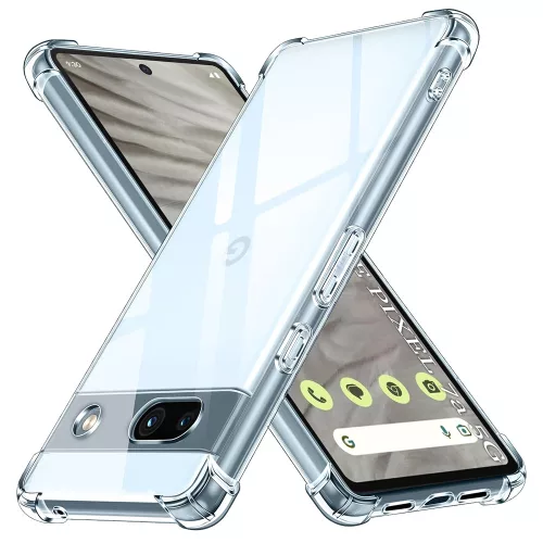 Techsuit - Shockproof Átlátszó Ütésálló Szilikon tok - Google Pixel 7a - Átlátszó