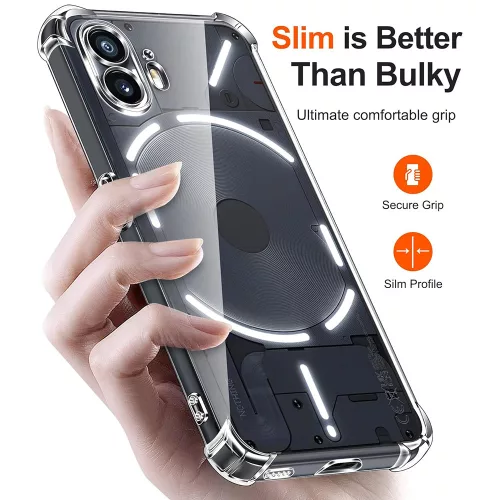 Techsuit - Shockproof Átlátszó Ütésálló Szilikon tok - Nothing Phone (2) - Átlátszó