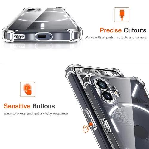 Techsuit - Shockproof Átlátszó Ütésálló Szilikon tok - Nothing Phone (2) - Átlátszó