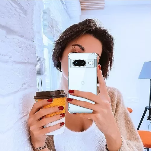 Techsuit - Shockproof Átlátszó Ütésálló Szilikon tok - Google Pixel 8a - Átlátszó