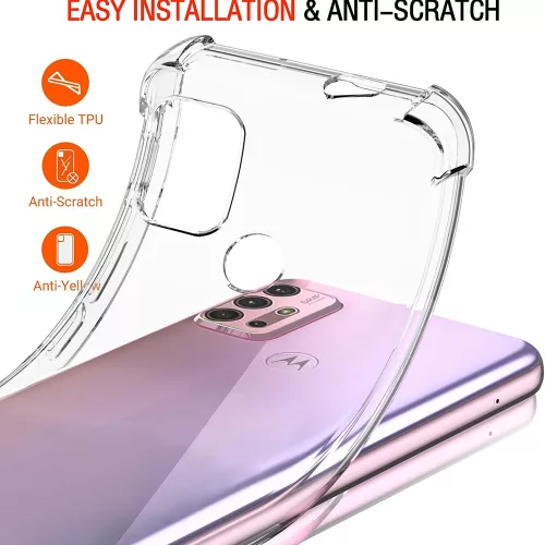 Techsuit - Shockproof Átlátszó Ütésálló Szilikon tok - Motorola Moto G10 / Moto G20 / Moto G30 - Átlátszó