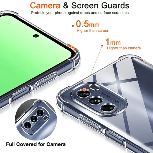 Techsuit - Shockproof Átlátszó Ütésálló Szilikon tok - Motorola Moto G31 / Moto G41 - Átlátszó