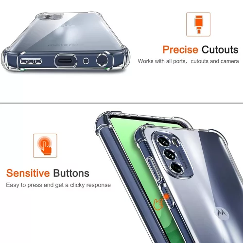Techsuit - Shockproof Átlátszó Ütésálló Szilikon tok - Motorola Moto G31 / Moto G41 - Átlátszó