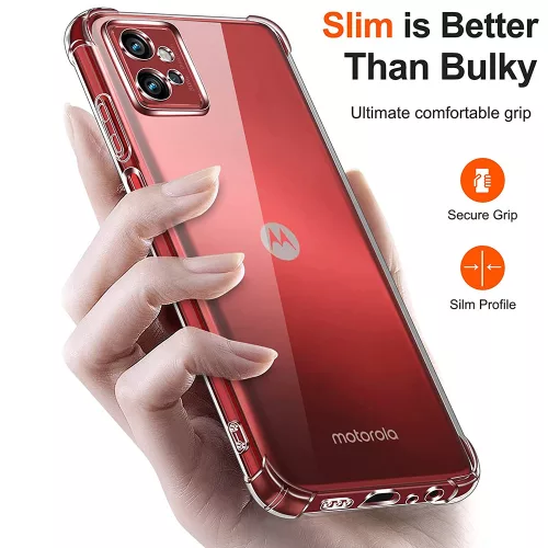 Techsuit - Shockproof Átlátszó Ütésálló Szilikon tok - Motorola Moto G32 - Átlátszó