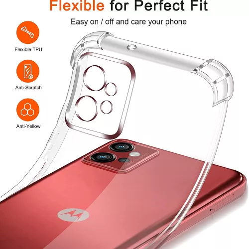 Techsuit - Shockproof Átlátszó Ütésálló Szilikon tok - Motorola Moto G32 - Átlátszó