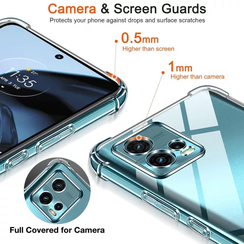 Techsuit - Shockproof Átlátszó Ütésálló Szilikon tok - Motorola Moto G72 - Átlátszó