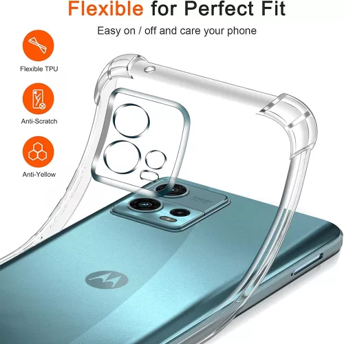 Techsuit - Shockproof Átlátszó Ütésálló Szilikon tok - Motorola Moto G72 - Átlátszó