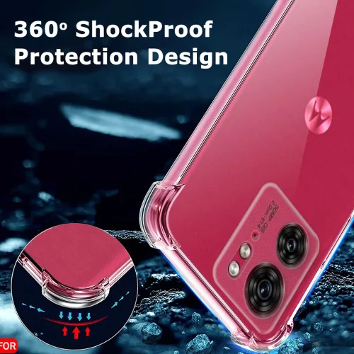 Techsuit - Shockproof Átlátszó Ütésálló Szilikon tok - Motorola Edge 40 / Edge (2023) - Átlátszó