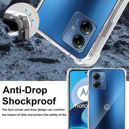 Techsuit - Shockproof Átlátszó Ütésálló Szilikon tok - Motorola Moto G54 - Átlátszó