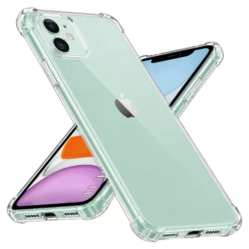 Techsuit - Shockproof Átlátszó Ütésálló Szilikon tok - iPhone 11 - Átlátszó