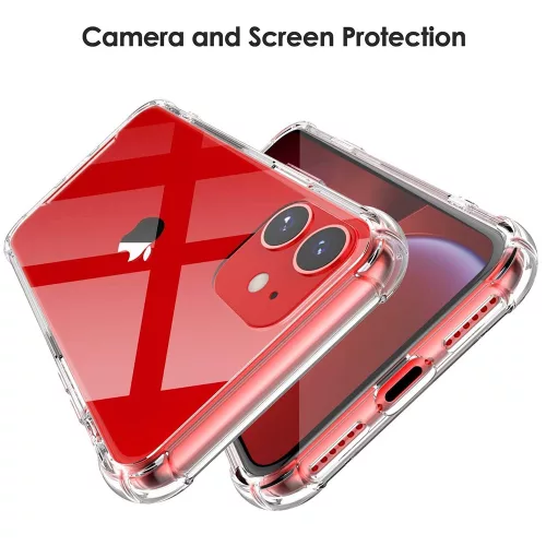 Techsuit - Shockproof Átlátszó Ütésálló Szilikon tok - iPhone 11 - Átlátszó