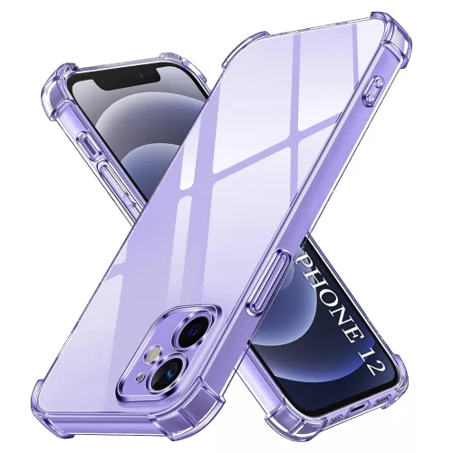 Techsuit - Shockproof Átlátszó Ütésálló Szilikon tok - iPhone 12 - Átlátszó