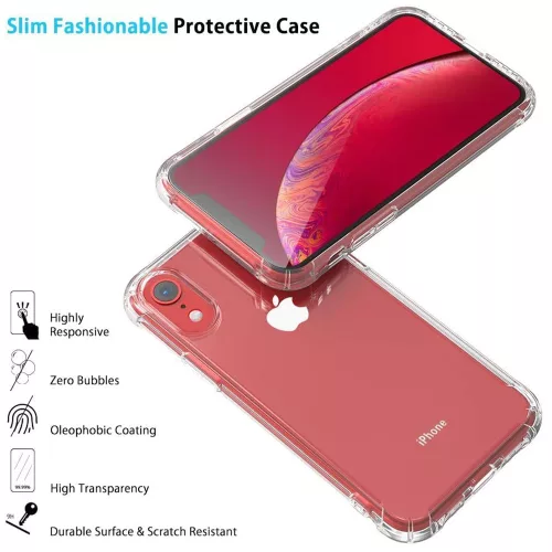 Techsuit - Shockproof Átlátszó Ütésálló Szilikon tok - iPhone XR - Átlátszó