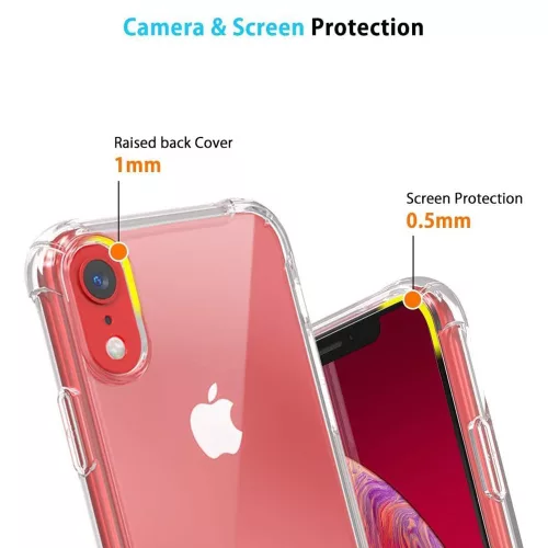 Techsuit - Shockproof Átlátszó Ütésálló Szilikon tok - iPhone XR - Átlátszó