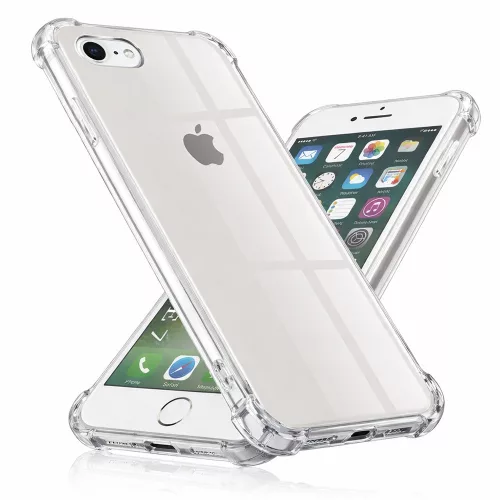 Techsuit - Shockproof Átlátszó Ütésálló Szilikon tok - iPhone 7 / iPhone 8 / iPhone SE 2, SE 2020 / iPhone SE 3, SE 2022 - Átlátszó