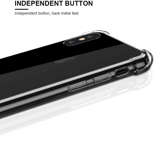 Techsuit - Shockproof Átlátszó Ütésálló Szilikon tok - iPhone X / iPhone XS - Átlátszó