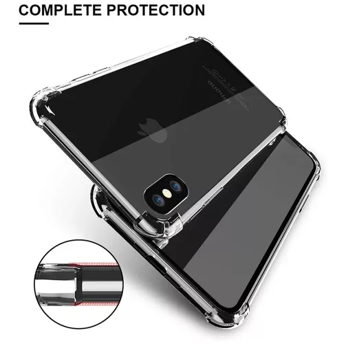 Techsuit - Shockproof Átlátszó Ütésálló Szilikon tok - iPhone X / iPhone XS - Átlátszó