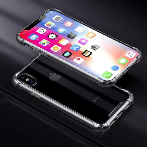 Techsuit - Shockproof Átlátszó Ütésálló Szilikon tok - iPhone X / iPhone XS - Átlátszó