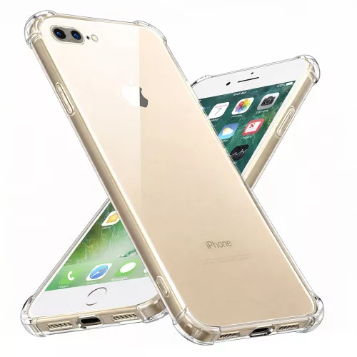 Techsuit - Shockproof Átlátszó Ütésálló Szilikon tok - iPhone 7 Plus / iPhone 8 Plus - Átlátszó