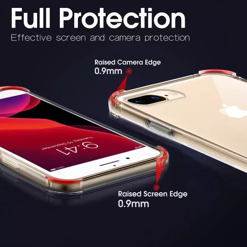 Techsuit - Shockproof Átlátszó Ütésálló Szilikon tok - iPhone 7 Plus / iPhone 8 Plus - Átlátszó