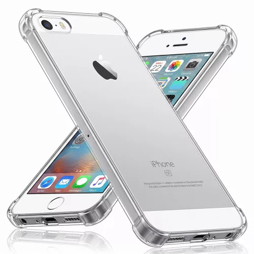 Techsuit - Shockproof Átlátszó Ütésálló Szilikon tok - iPhone 5/ iPhone 5s/ iPhone SE - Átlátszó