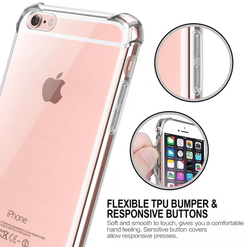Techsuit - Shockproof Átlátszó Ütésálló Szilikon tok - iPhone 5/ iPhone 5s/ iPhone SE - Átlátszó