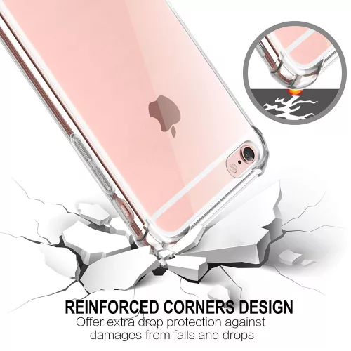 Techsuit - Shockproof Átlátszó Ütésálló Szilikon tok - iPhone 5/ iPhone 5s/ iPhone SE - Átlátszó