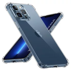   Techsuit - Shockproof Átlátszó Ütésálló Szilikon tok - iPhone 13 Pro Max - Átlátszó