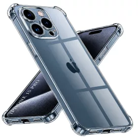   Techsuit - Shockproof Átlátszó Ütésálló Szilikon tok - iPhone 15 Pro - Átlátszó