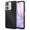 Techsuit - Carbon szilikon tok - Xiaomi Redmi 13C 4G / Redmi 13C 5G / Poco C65 - Fekete